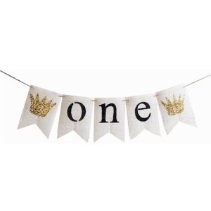 One burlap banner